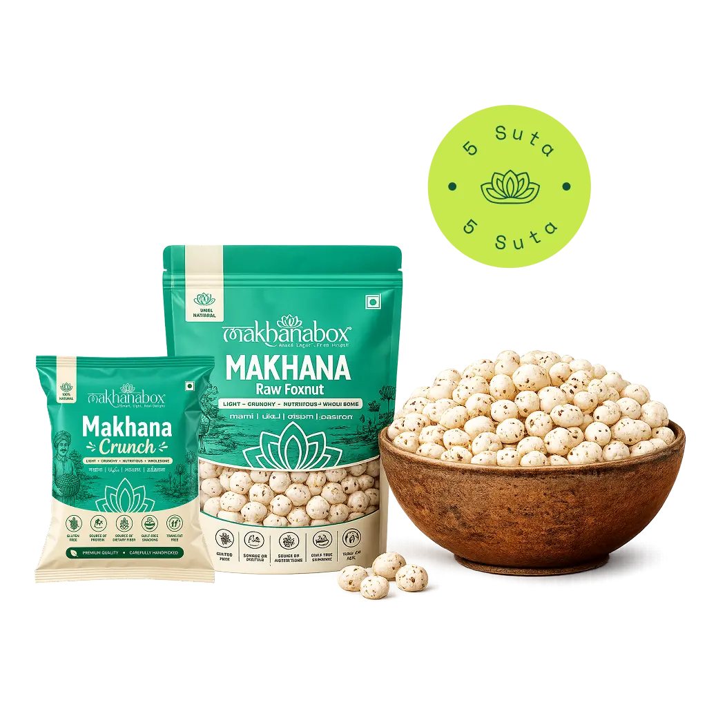 5 Suta raw phool makhana (fox nuts) pouch
